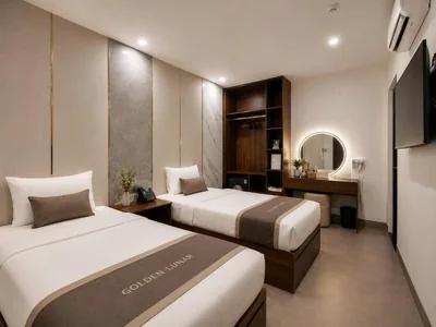 Camera Deluxe Twin — Golden Lunar Hotel - Bui Vien Walking Street, District 1